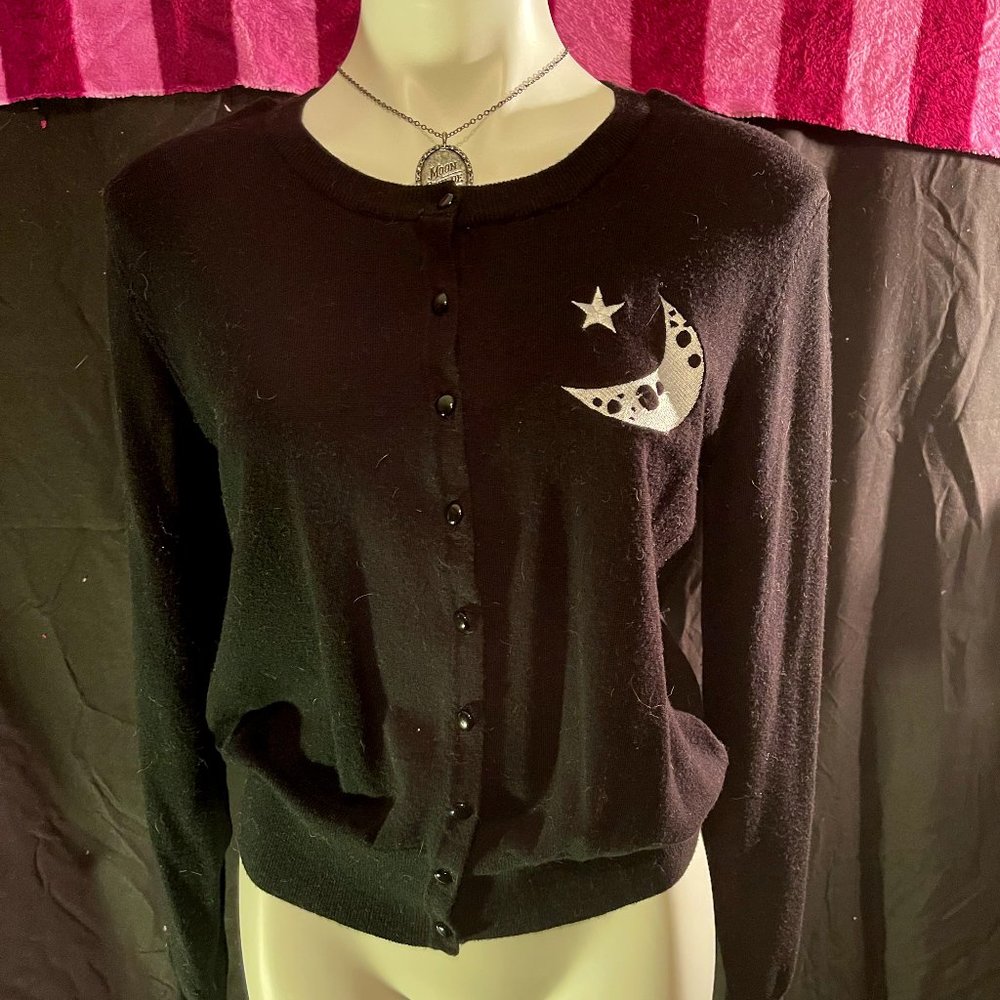 Rat Baby Moon Phase Pinup Style Cardigan